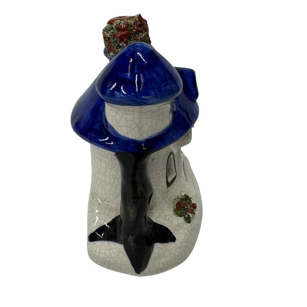 Staffordshire Cottage Pottery Pastille Burner Tealight Blue Roof England - Picture 4 of 11